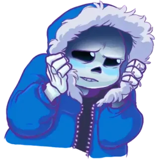 🙁 Sans Undertale Санс, Undertale, скелет, видеоигра, персонаж, фанарт telegram sticker