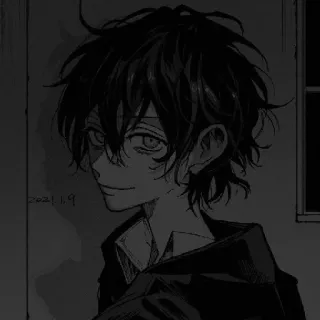 ⬛ 2021.1.9 动漫, 漫画, 插画, 人物, 绘画 telegram sticker