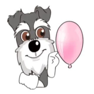 🎈 perro, animal, lindo, globo, mascota, dibujos animados telegram sticker