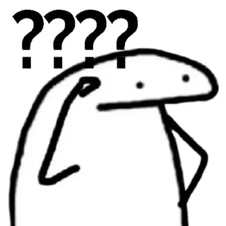 🌟 ???? question, confused, thinking, meme, cartoon, doodle whatsapp sticker