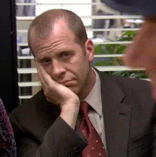 🗞 Toby Flenderson The Office gelangweilt, traurig, Büro, Büro, Mitarbeiter telegram sticker
