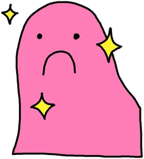 ✨ Blob, Rosa, Dibujos animados, Brillantina, Lindo telegram sticker