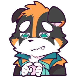 🥺 Hund, traurig, Welpe, süß, fell whatsapp sticker