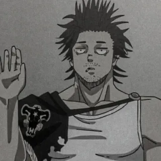 🖇️ Yami Sukehiro Black Clover Аниме, Ями Сукехиро, Чёрный клевер, Магия, Капитан, Король магов telegram sticker