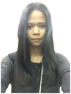 😐 wanita, potret, orang, dewasa muda, selfie, foto whatsapp sticker