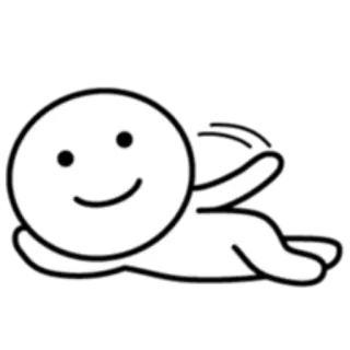 🙂 cartoon, character, smile, simple, cute whatsapp sticker