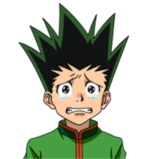 😢 Gon Freecss Hunter x Hunter Anime, weinen, traurig, Gon, Hunter telegram sticker