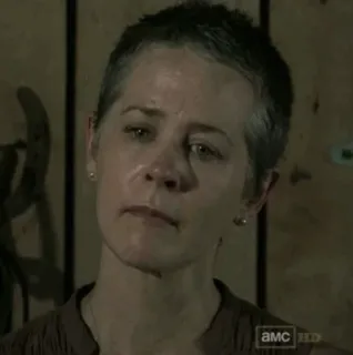 😪 Carol Peletier The Walking Dead serial tv, zombie, horror, the walking dead, carol, postać telegram sticker