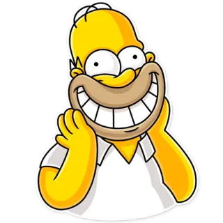 😁 Homer Simpson The Simpsons Homer Simpson, Dessin animé, Drôle, Les Simpsons, Animé, Humour, Personnage telegram sticker