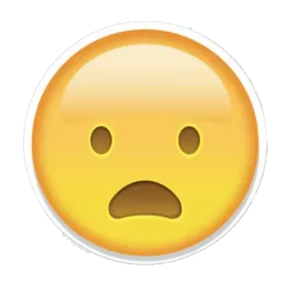😧 эмодзи, грустный, расстроенный, эмоциональный, желтый, выражение telegram sticker