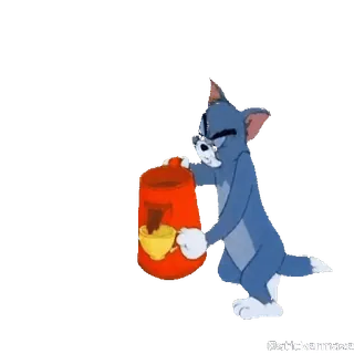 ☕ Tom Cat Tom and Jerry 卡通, 猫, 咖啡, 猫和老鼠 telegram sticker