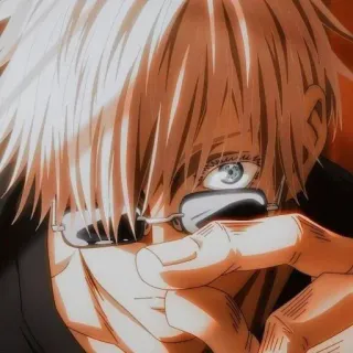 😆 Gojo Satoru Jujutsu Kaisen Аниме, Годжо Сатору, Магическая битва, Персонаж, Очки whatsapp sticker