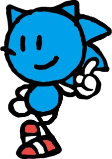 ☝️ Sonic sonic, hedgehog, cartoon, drawing telegram sticker