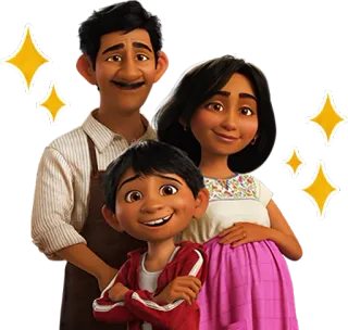 🤗 Miguel Rivera Coco familia, Disney, dibujos animados, animación, Coco telegram sticker