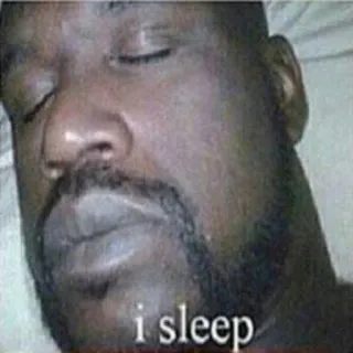 😴 I sleep schlafen, mann, meme, lustig telegram sticker