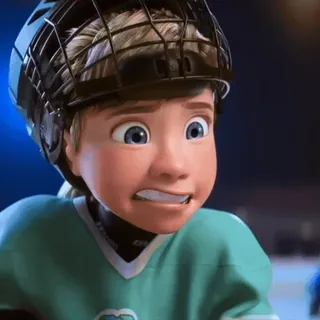 🤢 hockey, sports, cartoon, ice hockey, helmet telegram sticker