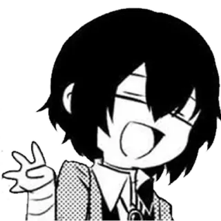 ✨ Osamu Dazai Bungou Stray Dogs anime, manga, cartoon, osamu dazai, bungou stray dogs telegram sticker