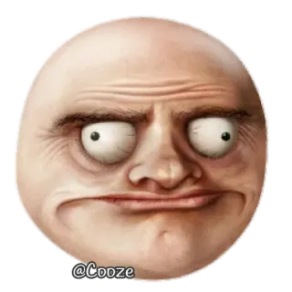 😐 @Cooze meme, funny face, internet meme, reaction, goofy telegram sticker