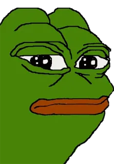 😐 Pepe the Frog Meme, Pepe, Kikker, Internetcultuur, Reactie, Verdrietig, Zelfgenoegzaam telegram sticker