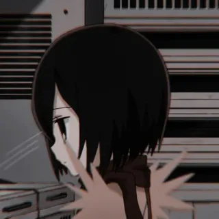 🀄 Anime, Fille, Personnage, Triste, Illustration, Portrait telegram sticker