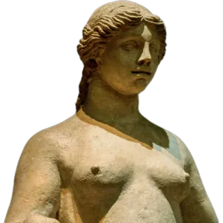 🙍‍♀️ statue, woman, nude, classical, art, ancient telegram sticker
