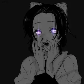🌟 Shinobu Kocho Demon Slayer 애니메이션, 귀멸의 칼날, 코쵸우 시노부, 만화, 캐릭터, 팬아트 telegram sticker