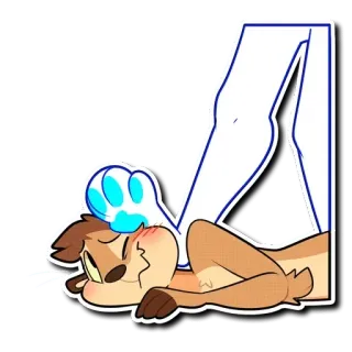 🦶 fictional ferret-like character telegram sticker