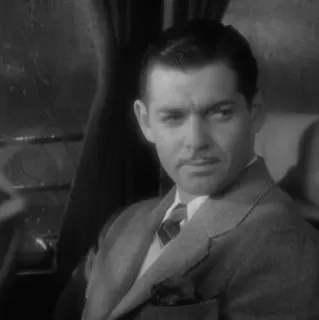 ➖ Clark Gable Mężczyzna, Aktor, Vintage, Portret, Gwiazda, Stare Hollywood telegram sticker