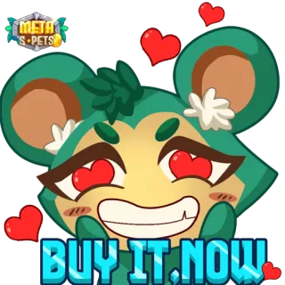 😍 BUY IT NOW Meta Haustiere, Digitale Kunst, Süß, Sticker, Cartoon, Werbung telegram sticker
