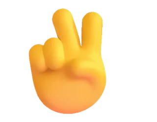 ✌️ gestur tangan, simbol perdamaian, emoji telegram sticker