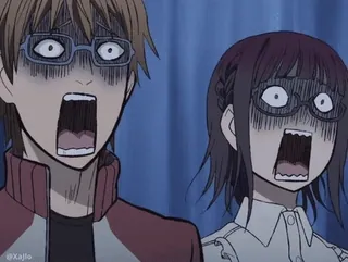 😱 Anime, Reaktion, Schockiert, Verängstigt, Angst telegram sticker