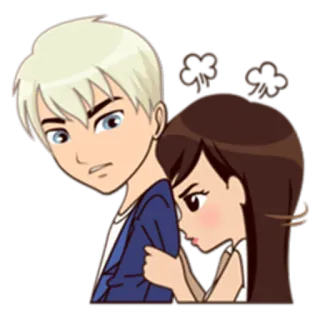 😡 bravo, irritado, casal, desenho animado, relacionamento, chateado telegram sticker
