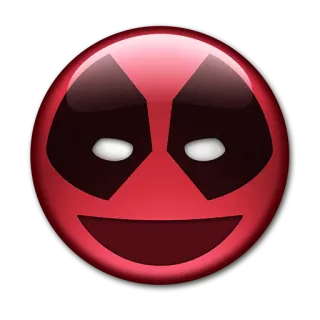 😄 Deadpool marvel, comic, superhero, antihero, emoji telegram sticker