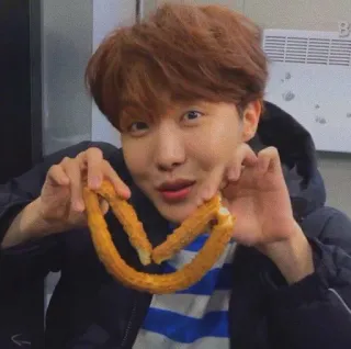 😍 J-Hope J-Hope, BTS, K-Pop, Idol, Churro, Cibo telegram sticker