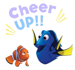 😄 Dory Finding Nemo Cheer up!! 魚, 漫画, モチベーション, ニモ, 海, ドリー telegram sticker