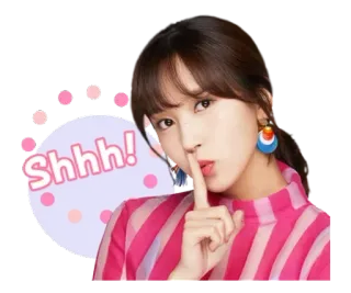 🤫 Shhh! psiu, silêncio, quieto, dedo na boca, mulher whatsapp sticker