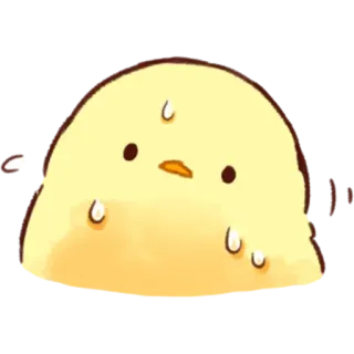 😰 น่ารัก, หยด, เหงื่อ, กลัว, สีเหลือง telegram sticker