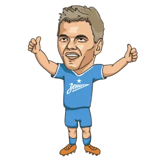 👏 Зенит fútbol, deporte, fútbol, celebración, jugador, dibujo animado, Zenit telegram sticker