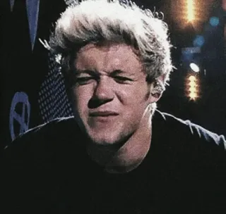 🍕 Niall Horan, One Direction, cantante, estrella pop, celebridad, retrato, cara graciosa, expresión telegram sticker