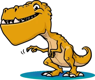 😆 dinosaurier, trex, cartoon, tier, reptil whatsapp sticker