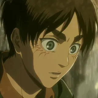 😨 Eren Yeager Attack on Titan Anime, Manga, Eren, Ataque a los Titanes, Personaje telegram sticker