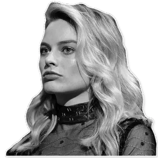 😶 Margot Robbie Margot Robbie, actrice, célébrité, portrait whatsapp sticker