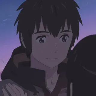 🍣 Taki Tachibana Your Name Anime, Garçon, Jeune, Adolescent, Sourire, Jeunesse telegram sticker