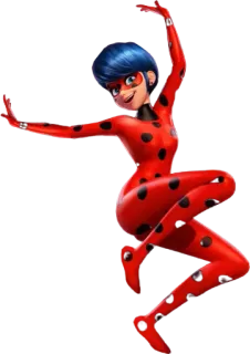 🐞 Ladybug Miraculous: Tales of Ladybug & Cat Noir 卡通, 超级英雄, 瓢虫, 奇迹少女, 动画 whatsapp sticker