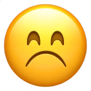☹ emoji, sad, expression, face whatsapp sticker