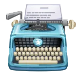 🎁 machine à écrire, vintage, écriture, bureau, bureau, technologie whatsapp sticker