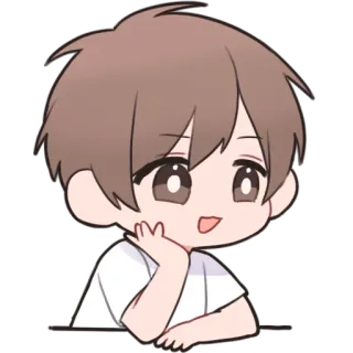 🥹 애니메이션, 소년, 만화, 치비, 귀여운, 만화 telegram sticker