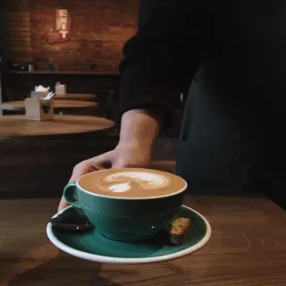 ☕ café, latte, bebida, café, bebida, arte, xícara whatsapp sticker