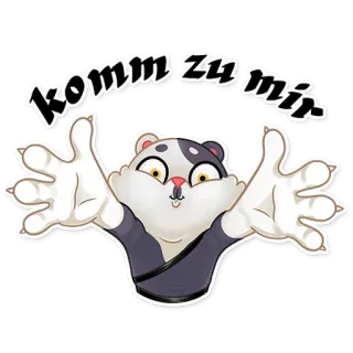 🤗 Komm zu mir animal, dessin animé, mignon, invitation, câlin, panda whatsapp sticker