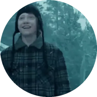 Зима Хогвартс @stickers_HarryPotter telegram stickers